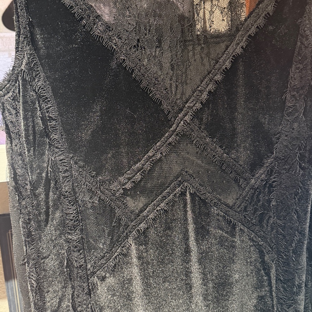 All Saints NWT 4 S Mila velvet lace maxi dress sleeveless flattering luxury - Picture 7 of 9